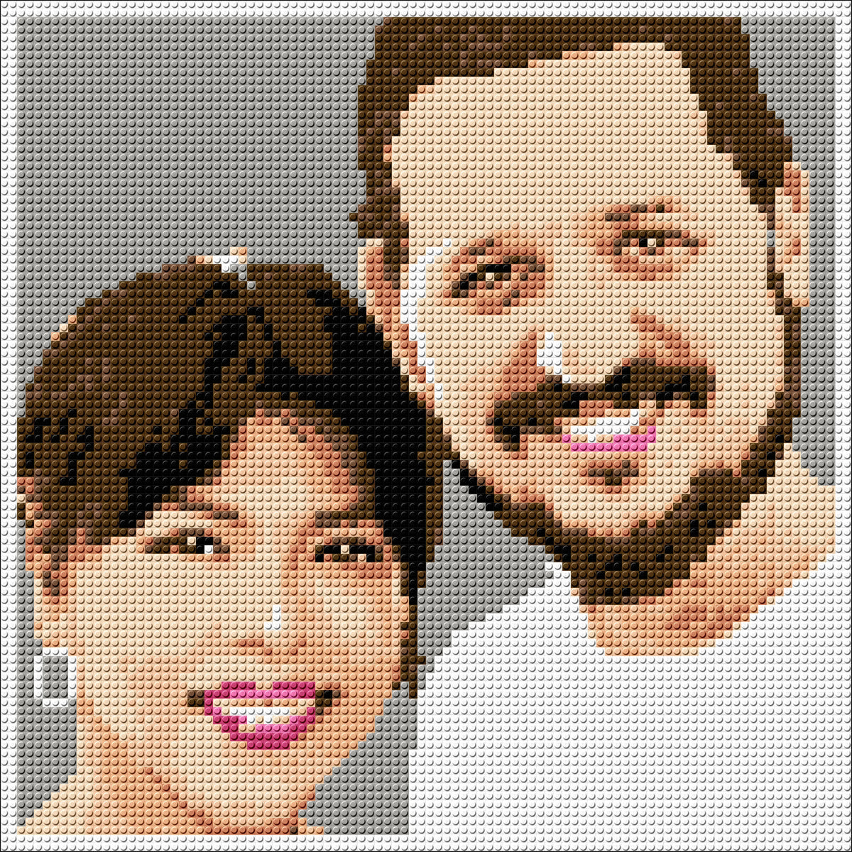 Custom Pixel Portrait from Photo (Duo) – Transform Your Memorable Moments into Unique Art My Pixel Family