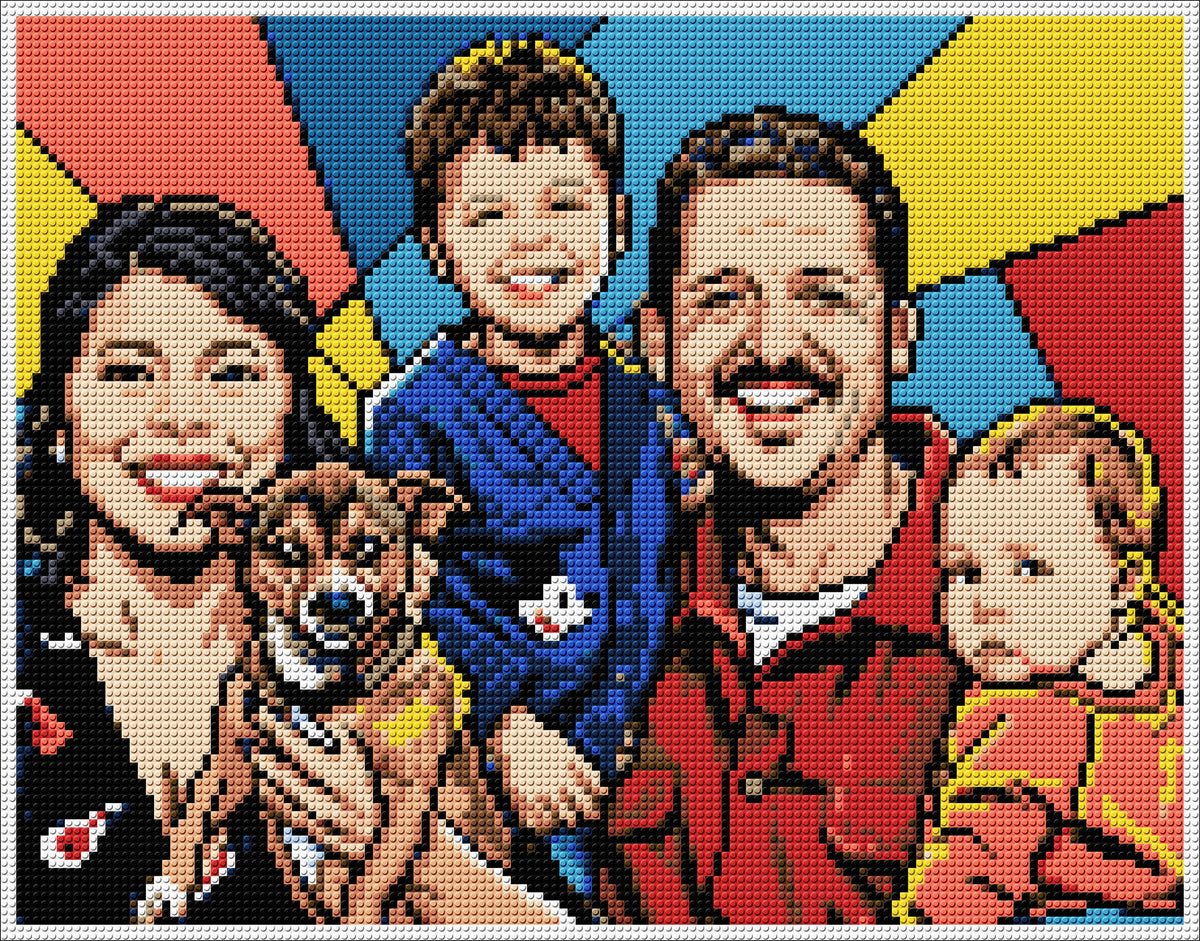 Custom Pixel Portraits (Four and More): Capture Memories with a Unique Touch My Pixel Family
