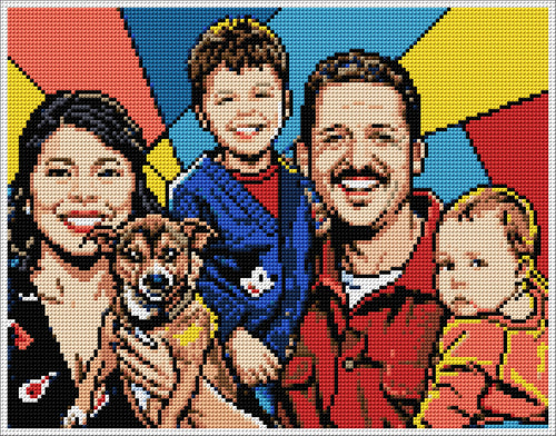 Custom Pixel Portraits (Four and More): Capture Memories with a Unique Touch My Pixel Family