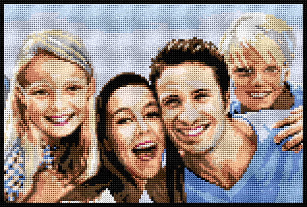 Custom Buildable Pixel Portrait (Four and More): Capture Memories with a Unique Touch