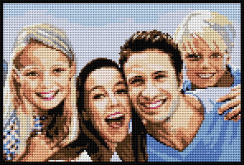 Custom Buildable Pixel Portrait (Four and More): Capture Memories with a Unique Touch