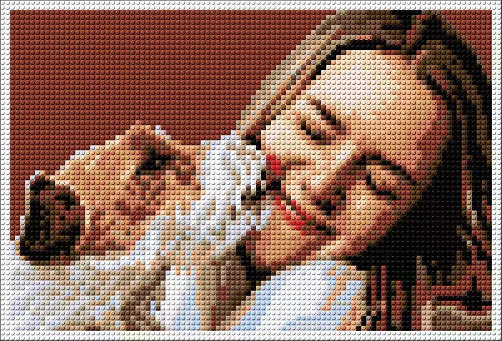 Custom Pixel Portrait from Photo (Duo) – Transform Your Memorable Moments into Unique Art My Pixel Family