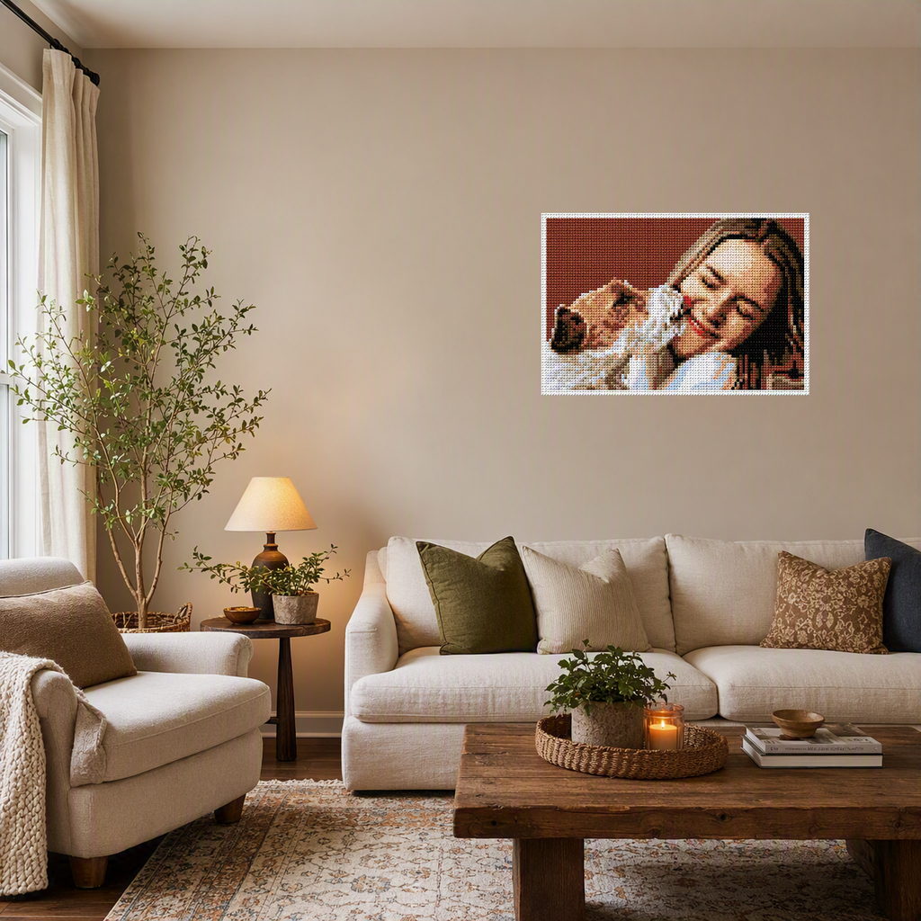 Custom Buildable Pixel Portrait from Photo (Duo) – Transform Your Memorable Moments into Unique Art